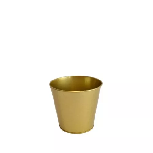 Dekoračné vedierko zlaté 12 cm