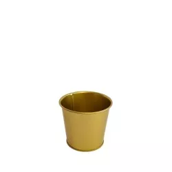 Dekoračné vedierko zlaté 9 cm