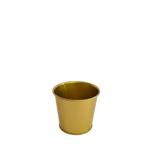 Dekoračné vedierko zlaté 9 cm