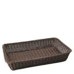 Košík na  chlieb 53x32 cm, tmavo-hnedý