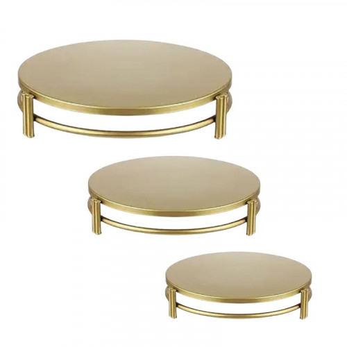 Sada B 3 ks servírovacích podnosov, zlatá