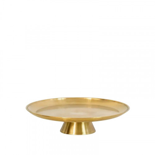 Servírovací okrúhly podnos zlatý 26 cm