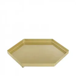 Servírovací podnos v tvare kosoštvorca zlatý 26 cm