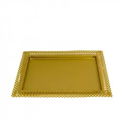 Servírovací podnos zlatý 37x27 cm