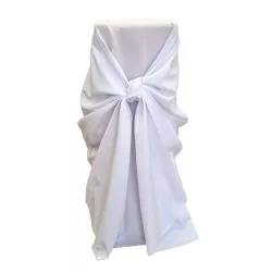 Návlek bavlnený na stoličku / biely 