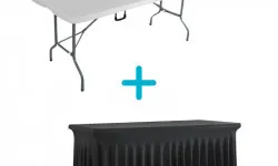 elasticky navlek suknovity SKIRTING stol cierny v2