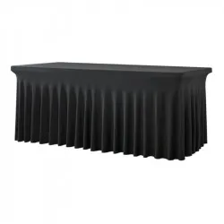 Návlek elastický sukňovitý na bufetový stôl 76x183 cm / čierny