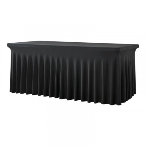 Návlek elastický sukňovitý na bufetový stôl 76x183 cm / čierny
