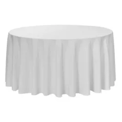 Obrus saténový Ø 280 cm / biely
